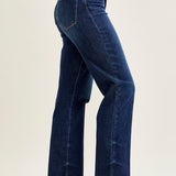 Selena Mid Rise Straight Leg with Fray Hem