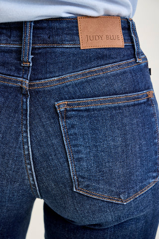 Selena Mid Rise Straight Leg with Fray Hem