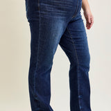 Selena Mid Rise Straight Leg with Fray Hem - PLUS