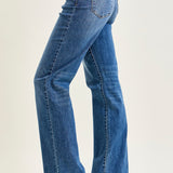 Samantha Mid Rise V-Front Straight Jeans