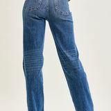 Samantha Mid Rise V-Front Straight Jeans