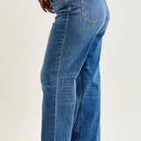 Samantha Mid Rise V-Front Straight Jeans - PLUS