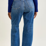 Samantha Mid Rise V-Front Straight Jeans - PLUS
