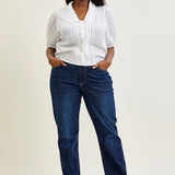 Paisley High Rise Straight Fit Classic Jeans - PLUS