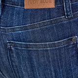 Kinsley Edgy Mid-Rise Skinnies with a Raw Twist