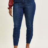 Kinsley Edgy Mid-Rise Skinnies with a Raw Twist - PLUS