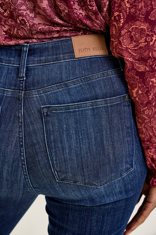 Kinsley Edgy Mid Rise Skinnies with a Raw Twist - PLUS