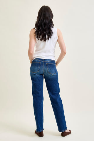 Kimberly Side Seam Detail Straight Jeans