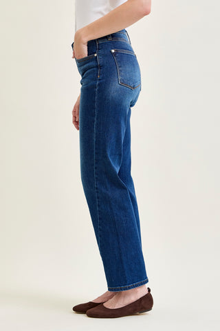 Kimberly Side Seam Detail Straight Jeans