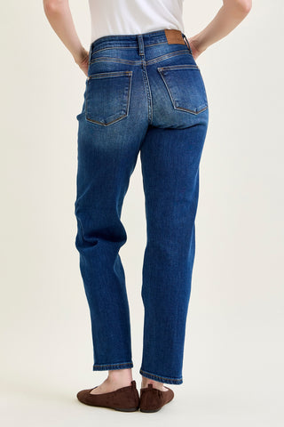 Kimberly Side Seam Detail Straight Jeans