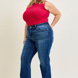 Aubrey Mid Rise Side Seam Detail Straight - PLUS