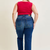 Aubrey Mid Rise Side Seam Detail Straight - PLUS