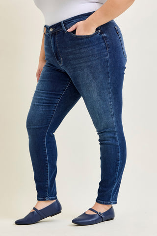 Lillian Mid Rise ThermaDENIM Skinny Jeans - PLUS