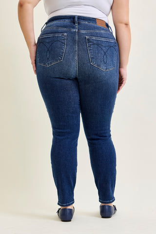 Lillian Mid Rise ThermaDENIM Skinny Jeans - PLUS