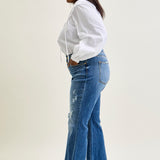 Indie Mid Rise Flare Jeans – Buttoned Up and Ready to Flaunt - PLUS