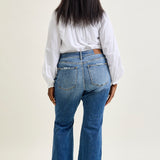 Indie Mid Rise Flare Jeans – Buttoned Up and Ready to Flaunt - PLUS