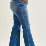Indie Mid Rise Flare Jeans – Buttoned Up and Ready to Flaunt - PLUS