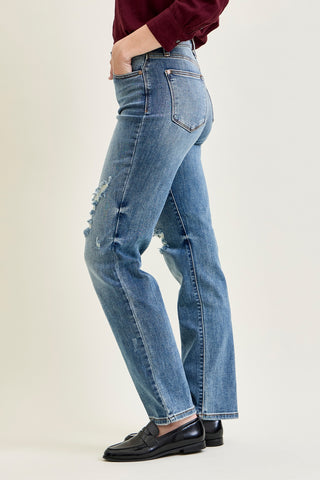 Kaylee High Waist Distressed Dad Jeans