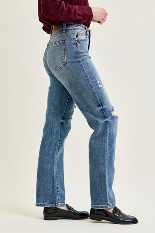 Kaylee High Waist Distressed Dad Jeans