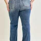 Kaylee High Waist Distressed Dad Jeans - PLUS