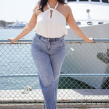 Sage High Rise Retro Wide Leg - PLUS