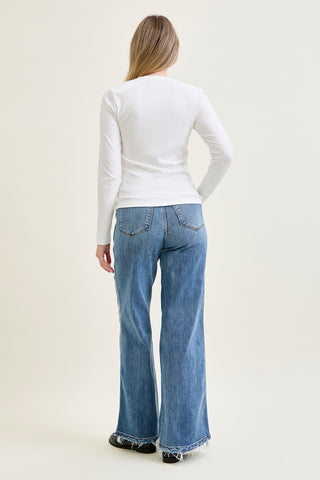 Sage High Rise Retro Wide Leg