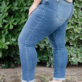 Amber Mid Rise Vintage Wash Non-Distressed Boyfriend - PLUS
