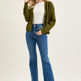 Daisy Bootcut with Double-Button Waist and Frayed Hem