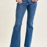 Daisy Bootcut with Double-Button Waist and Frayed Hem