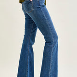 Daisy Bootcut with Double-Button Waist and Frayed Hem