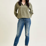 Farrah Mid-Rise Relaxed Fit Distressed Jeans