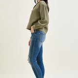 Farrah Mid-Rise Relaxed Fit Distressed Jeans