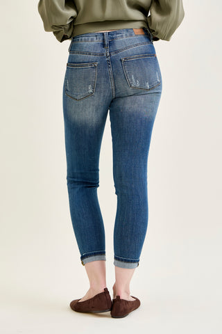 Farrah Mid-Rise Relaxed Fit Distressed Jeans