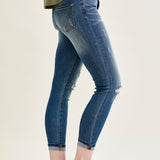 Farrah Mid-Rise Relaxed Fit Distressed Jeans