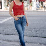 Carey Straight Leg Cuffed Hem Jeans