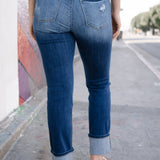 Carey Straight Leg Cuffed Hem Jeans