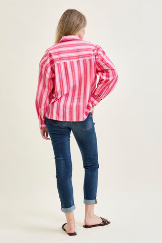 Aubree Mid Rise Distressed Boyfriend with Cuffed Hem