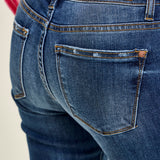 Aubree Mid Rise Distressed Boyfriend with Cuffed Hem