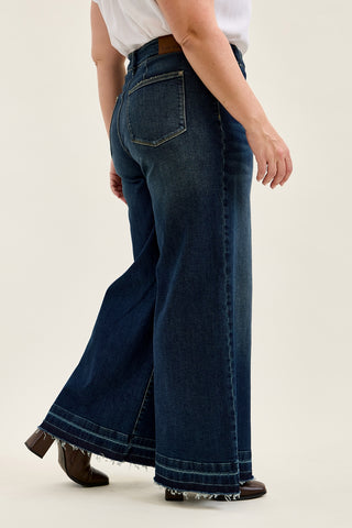 Liza Palazzo Jeans with Front Patch Pockets - PLUS