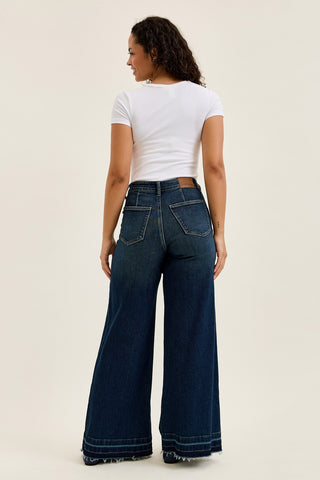 Liza Palazzo Jeans with Front Patch Pockets