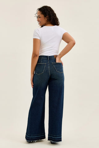 Liza Palazzo Jeans with Front Patch Pockets