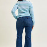 Kathy Mid Rise Bootcut Trousers with TC & Welt Pockets - PLUS