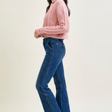 Kathy Mid Rise Bootcut Trousers with TC & Welt Pockets
