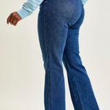 Kathy Mid Rise Bootcut Trousers with TC & Welt Pockets - PLUS