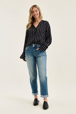 Billie Boyfriend With Cross-Back Belt Loops