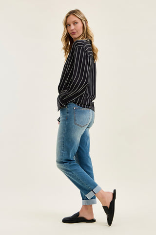 Billie Boyfriend With Cross-Back Belt Loops