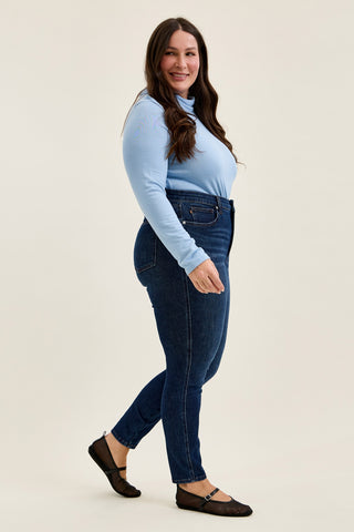 Sienna Rustic Indigo Tummy Control Skinny Jeans With Bandana - PLUS
