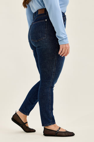 Sienna Rustic Indigo Tummy Control Skinny Jeans With Bandana - PLUS