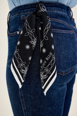 Sienna Rustic Indigo Tummy Control Skinny Jeans With Bandana - PLUS