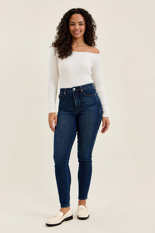 Sienna Rustic Indigo Tummy Control Skinny Jeans With Bandana